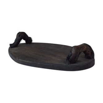 Old vine handles wooden tray