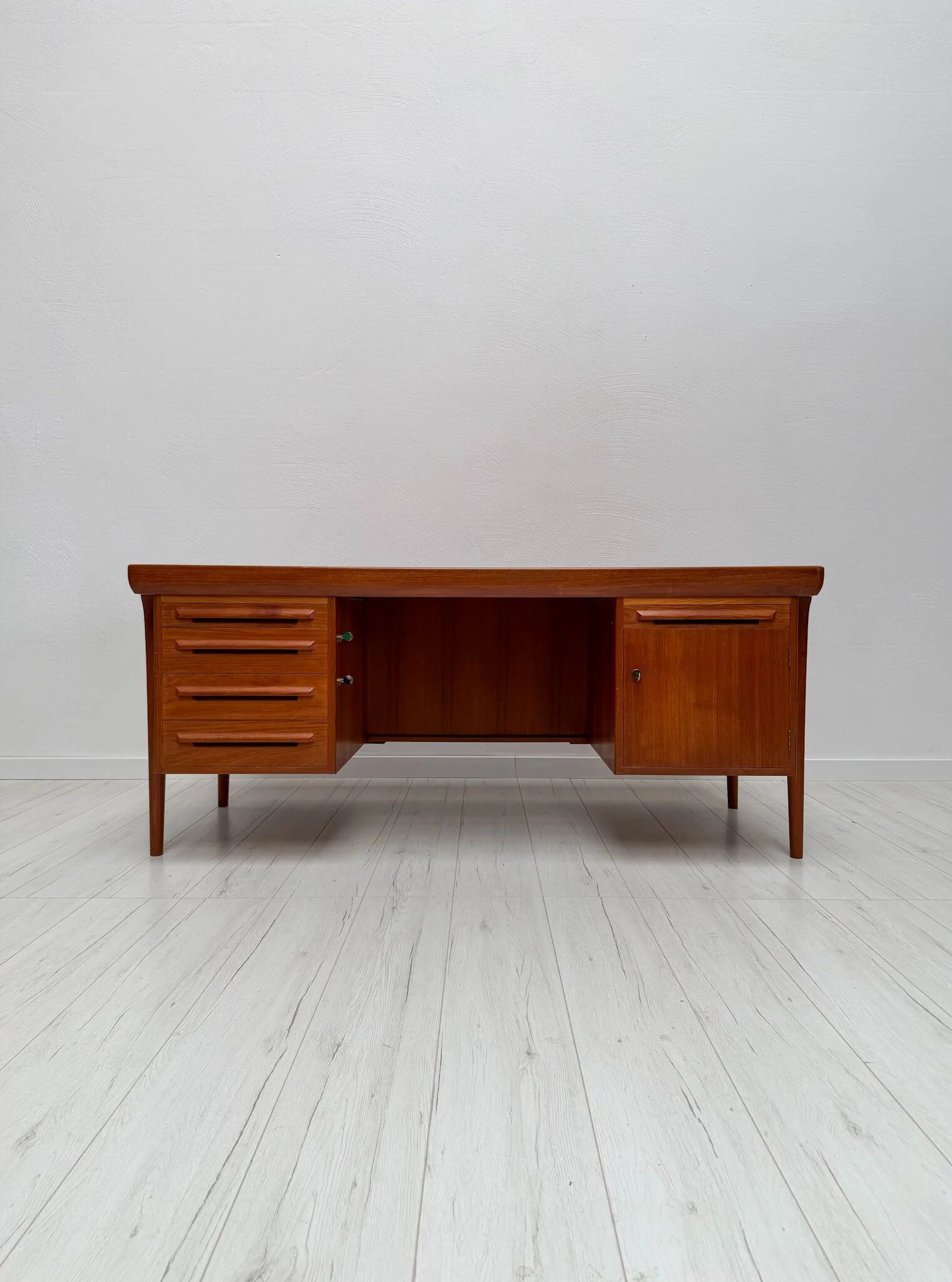 1960s Danish design teak executive writing desk by Ib Kofod-Larsen