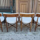 Series of 4 design Scandinavian teak chairs