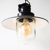 Old luminaire in enamel and bakelite