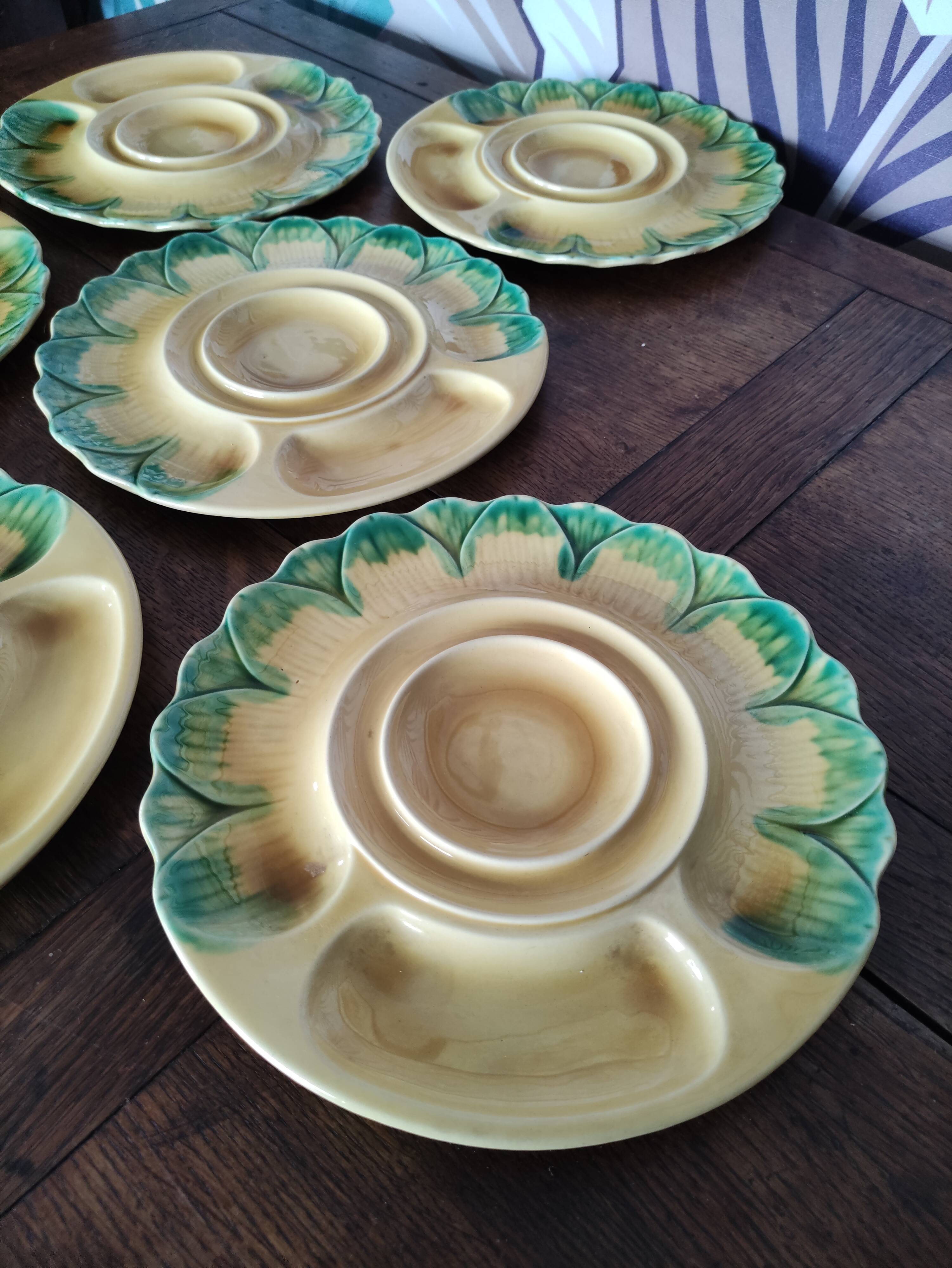 Series of 6 Orfinox Artichoke Plates
