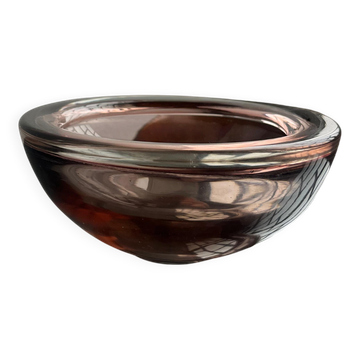 Vintage Murano glass bowl, Coffee table accent , Bookcase, light violet color