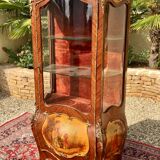 Display Case in Marquetry & Martin Varnish Napoleon III Louis XV Style