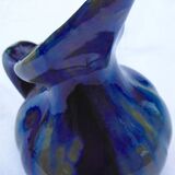 Enamelled ceramic pitcher - artist to identify
