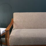 Scandinavian daybed of the 60s wood and fabric