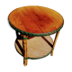 Rattan double tray table