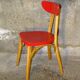 Lot de 6 chaises bistrot vintage 1955 " banane"