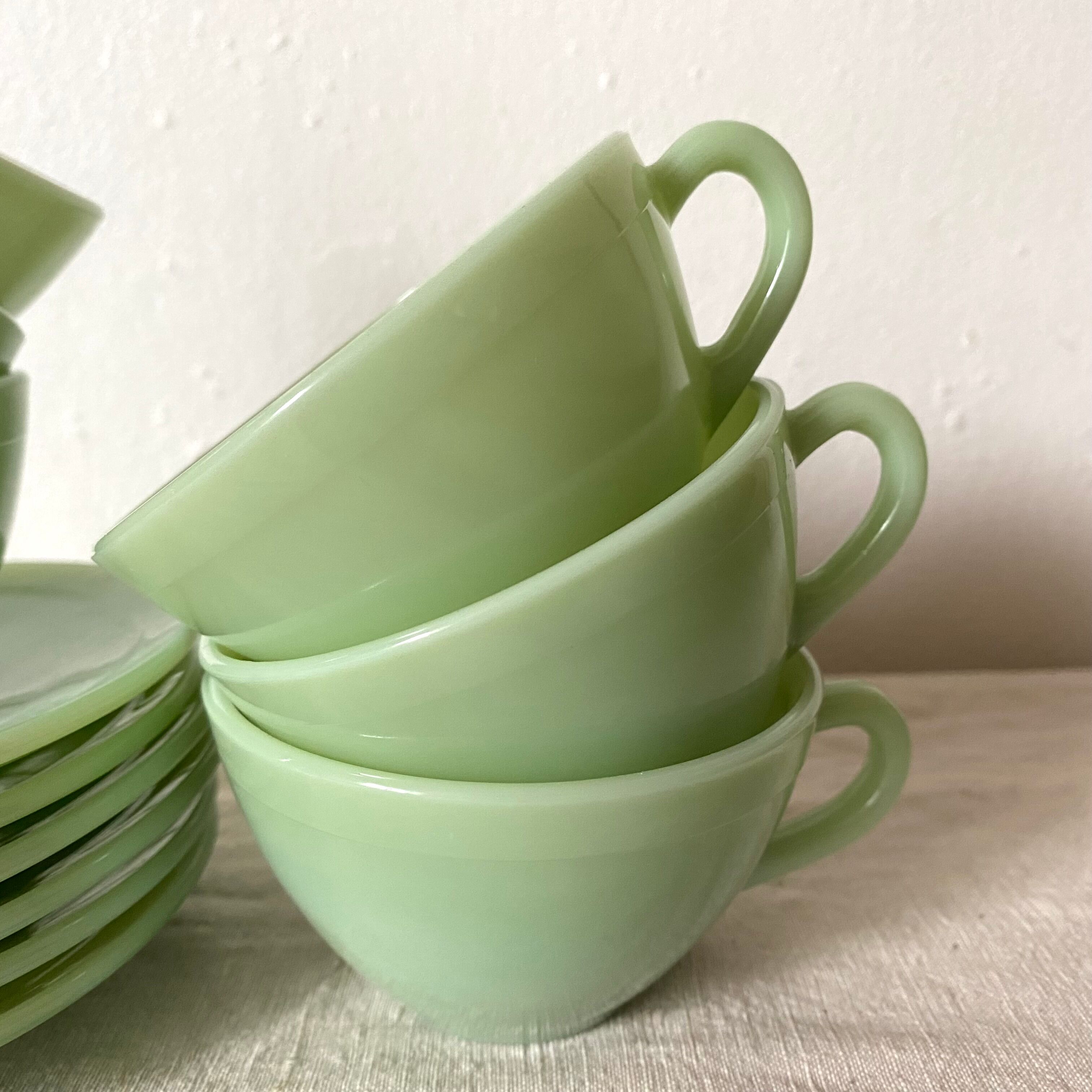 New Duralex opaline cups, 50s-60s