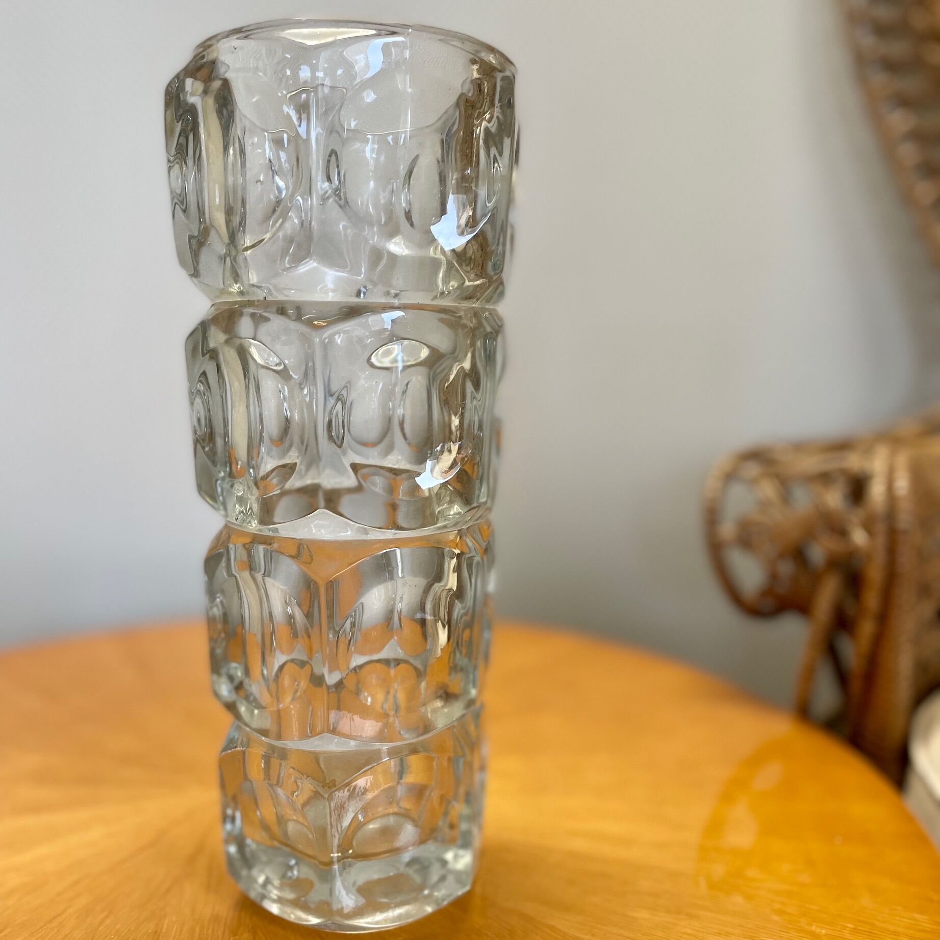Vintage glass vase 1950s