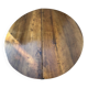 Table half-moon in solid walnut