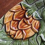 Large sunflower slip dish