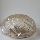 Plafonnier fleur en verre moulé