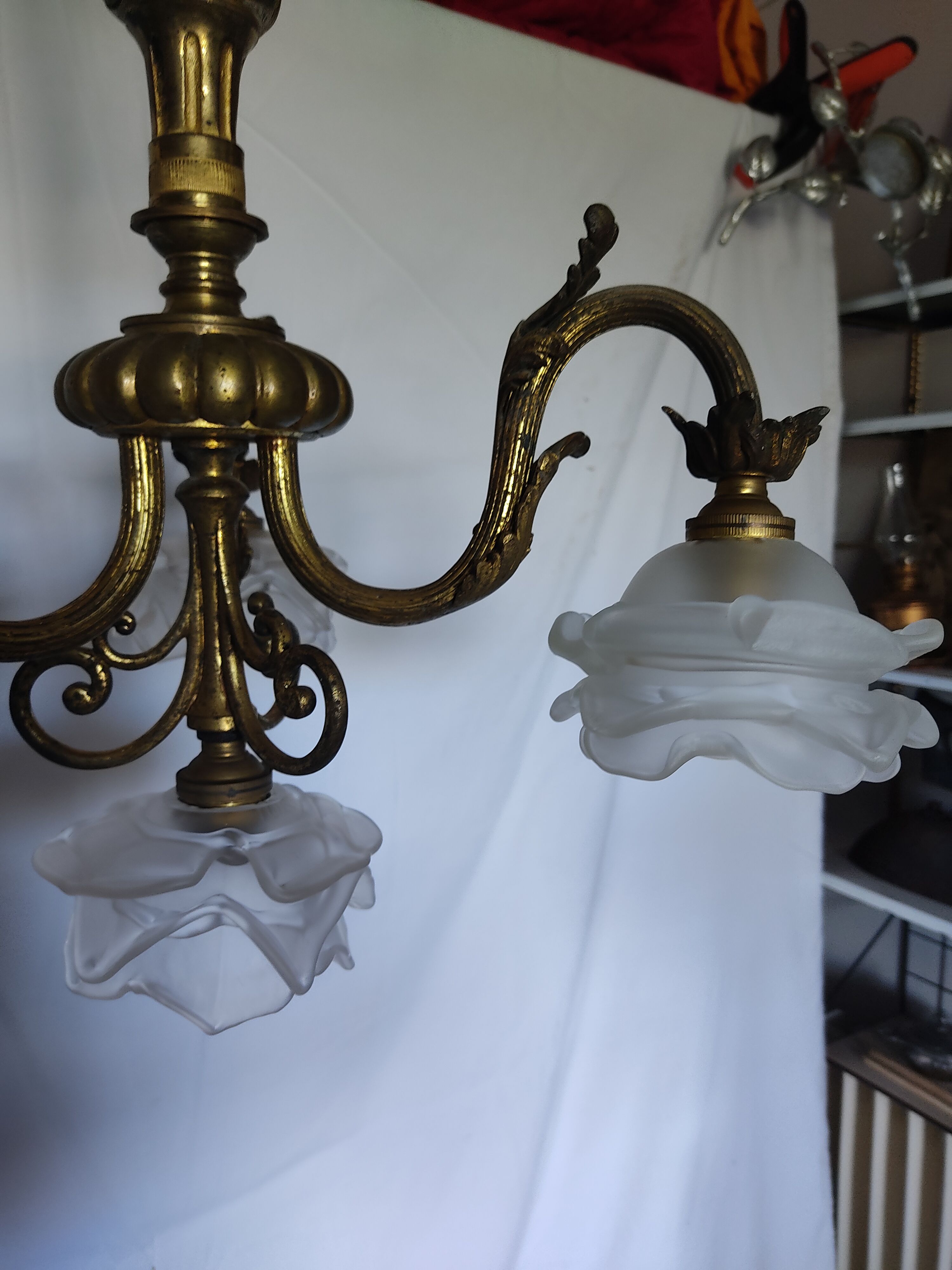 Chandelier bronze 4 lights