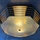 Midcentury brass/glass ceiling lamp/flush mount or wall lamp, 1960s