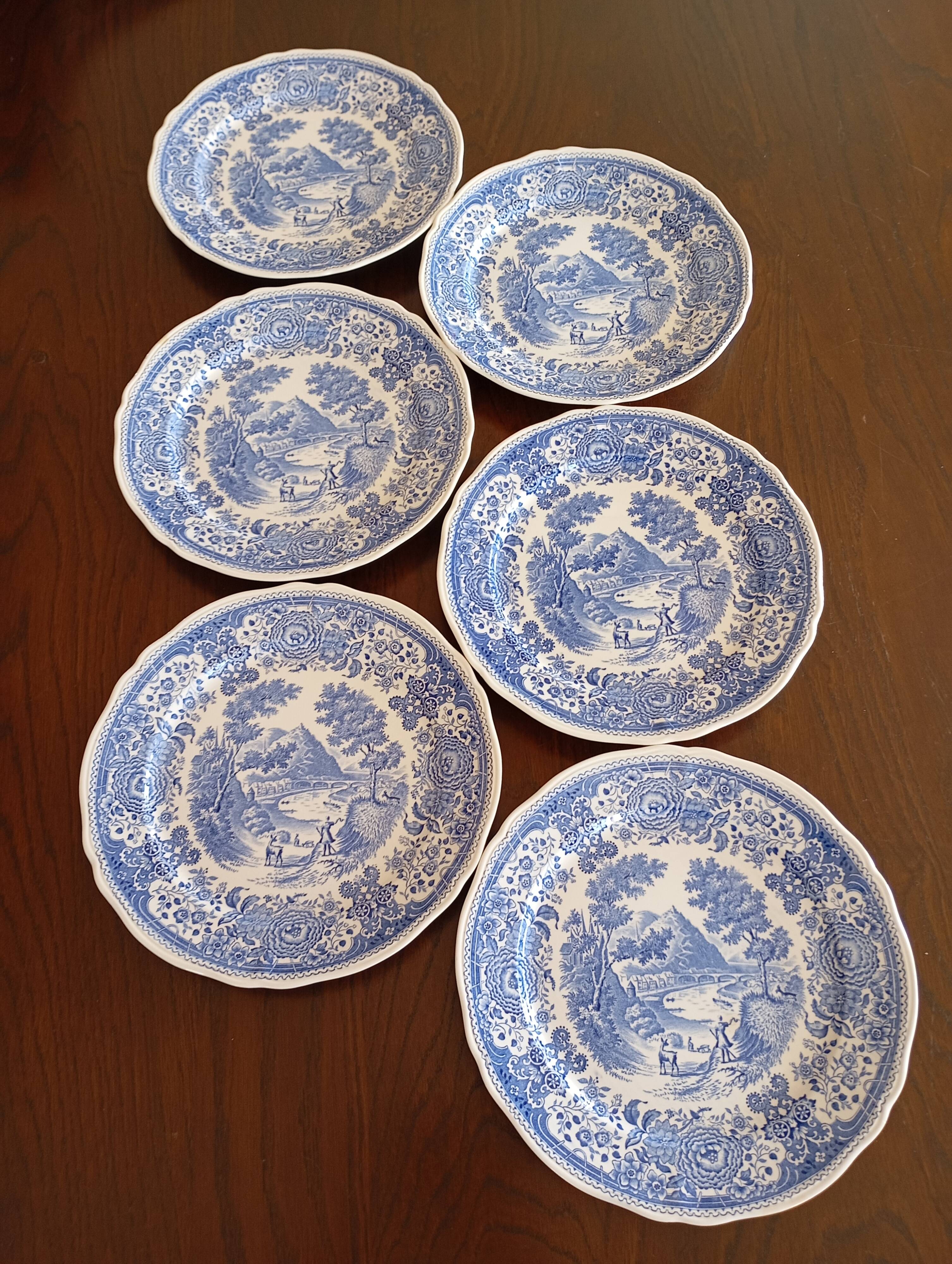 Burgenland blue flat plates Villeroy & Boch