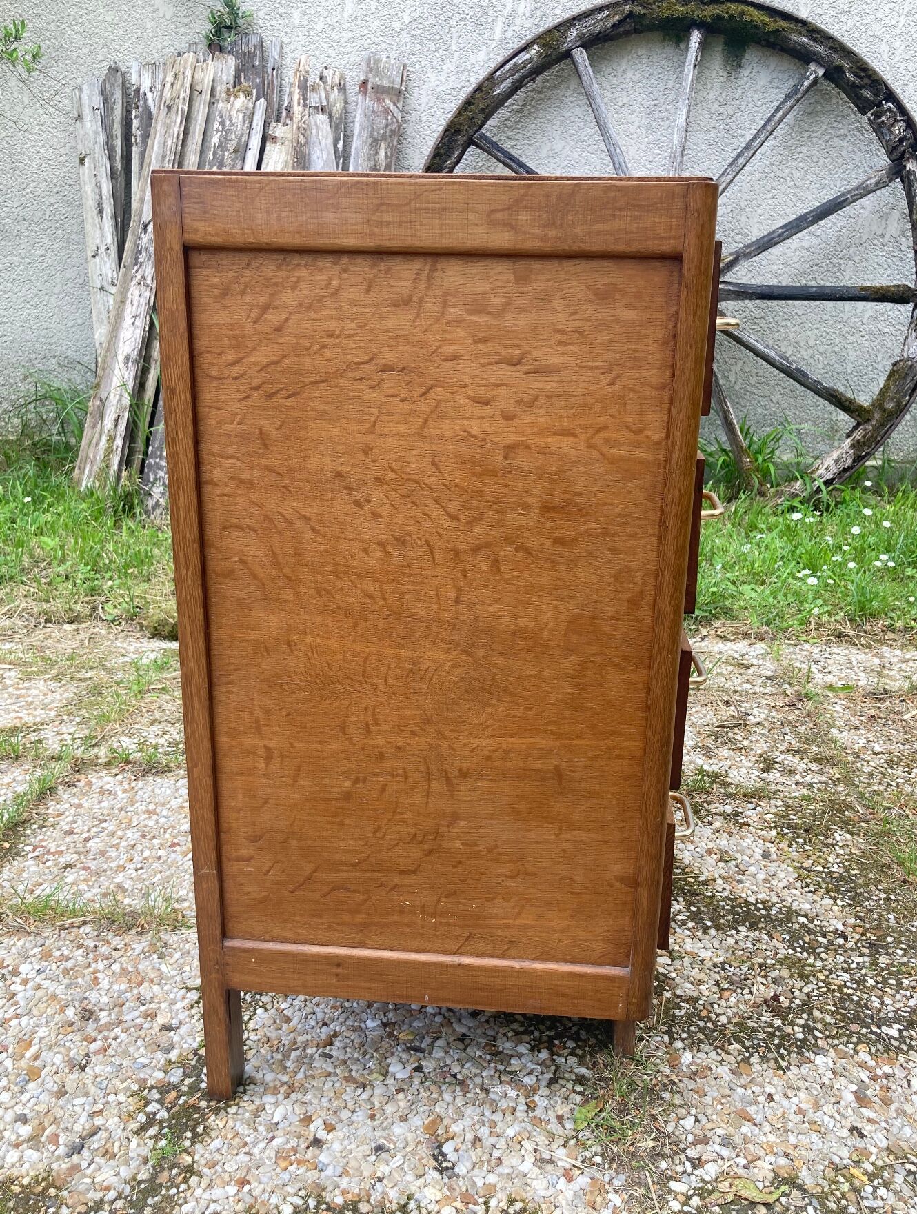 Vintage chest of drawers compass feet
