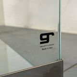 Table d'appoint vintage en verre Space Age par Gallotti & Radice, Italie 1970
