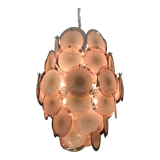 Murano Chandelier with 42 Crystal Disks design Gino Vistosi, 1970s