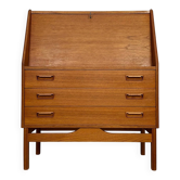 1960s Vintage Danish Teak Secretary by Dyrlund