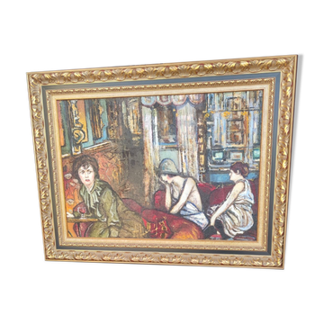 Tableau hommage à Toulouse Lautrec