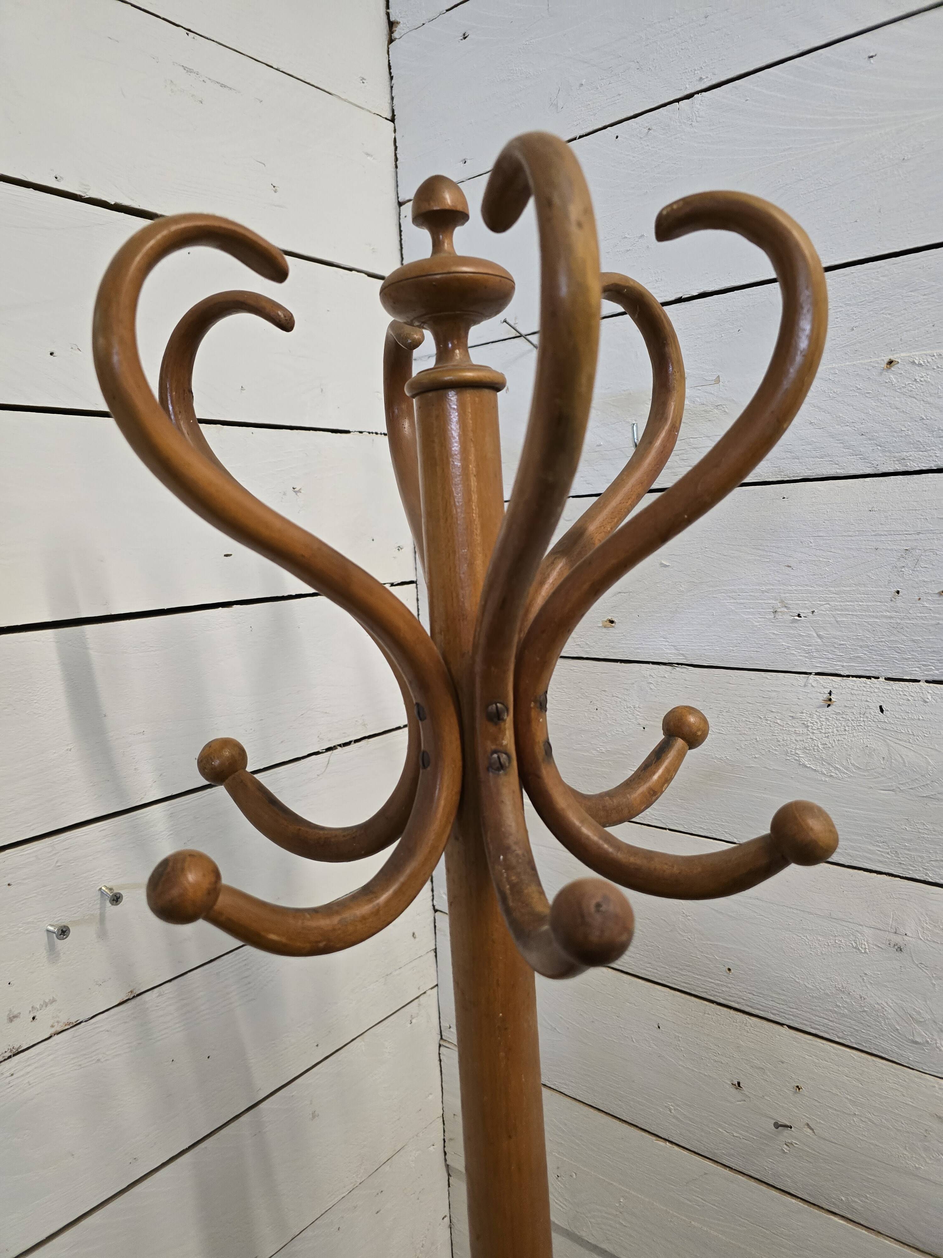 Parrot coat rack in curved wood