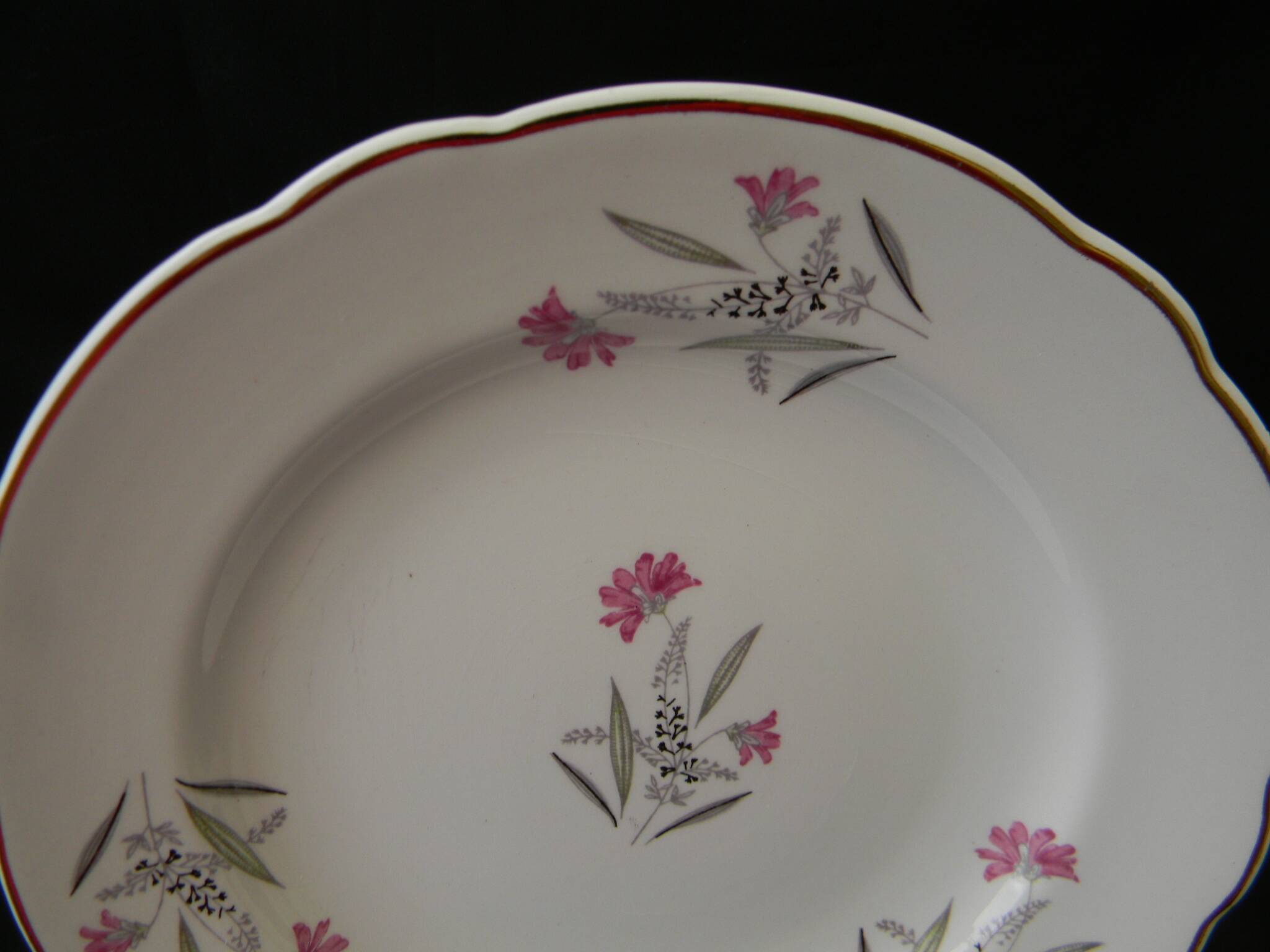 6 dessert plates in earthenware from SARREGUEMINES. DAMPIERRE model.