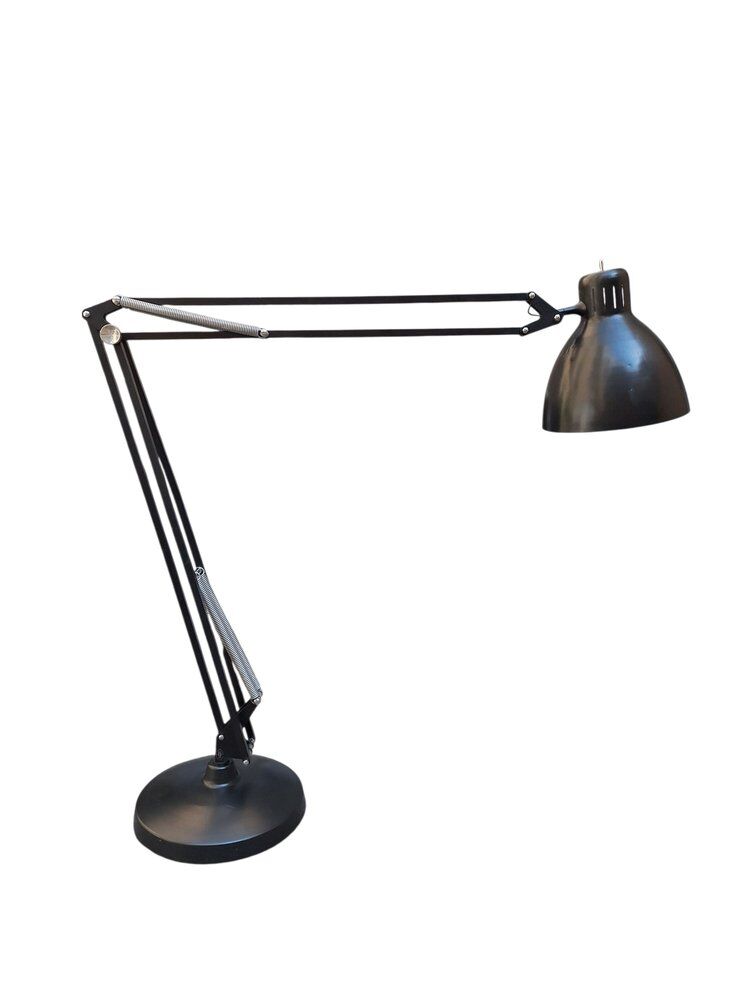 The Great JJ black floor lamp by Jac Jacobsen for Luxit Leucos, 1980s
