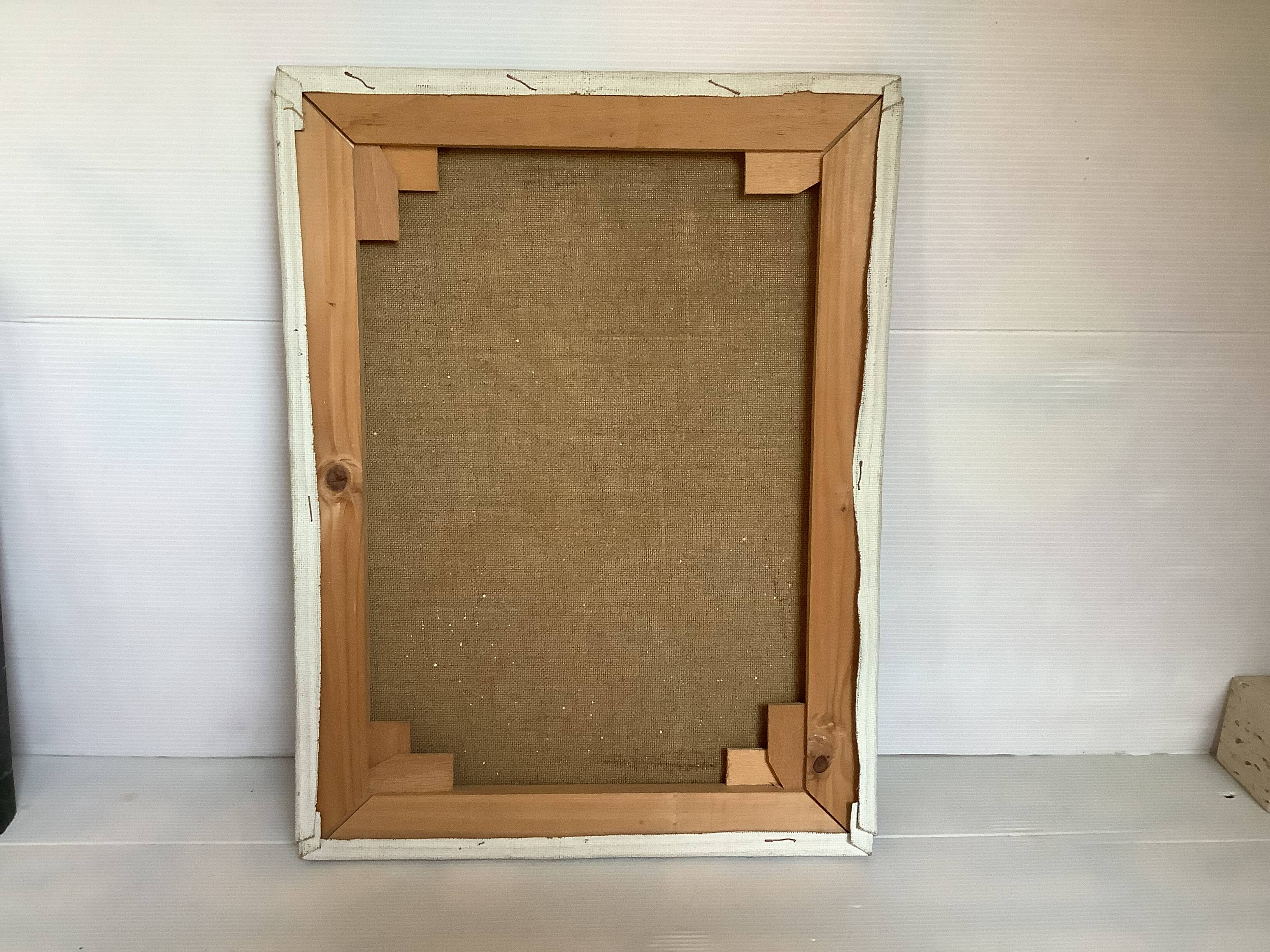 Painting bouquet of tulips oil on canvas signed