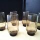 6 Luminarc Smoke-Colored Orangeade Glasses from the 60s and 70s
