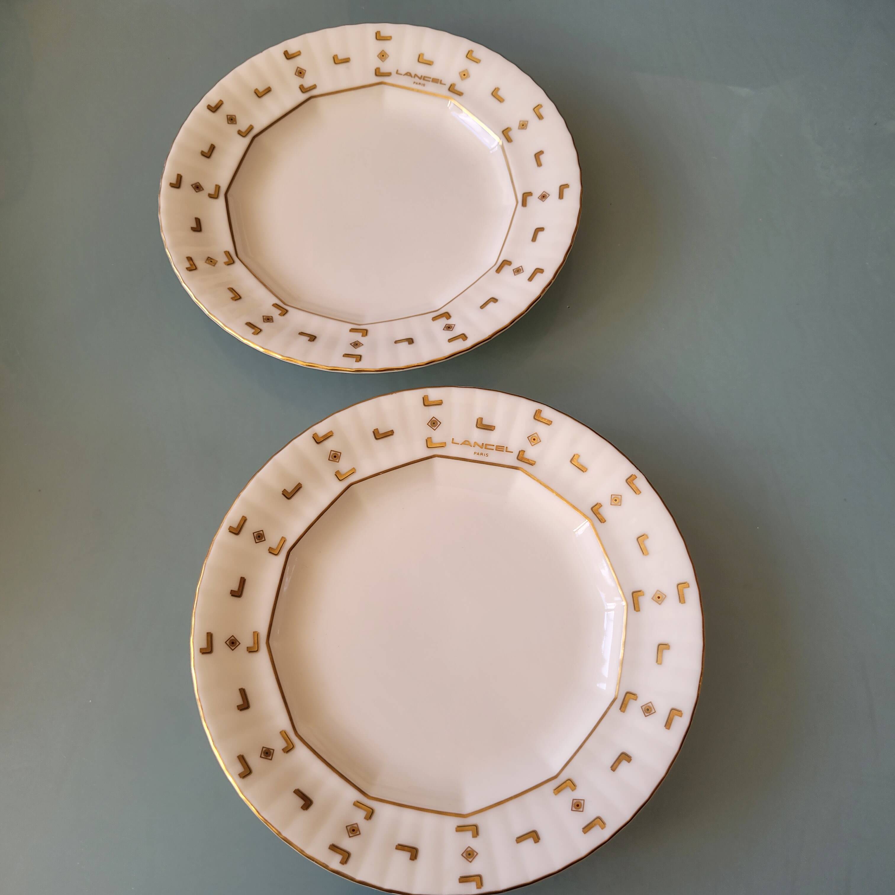 Set of 2 Lancel empty plates/pockets
