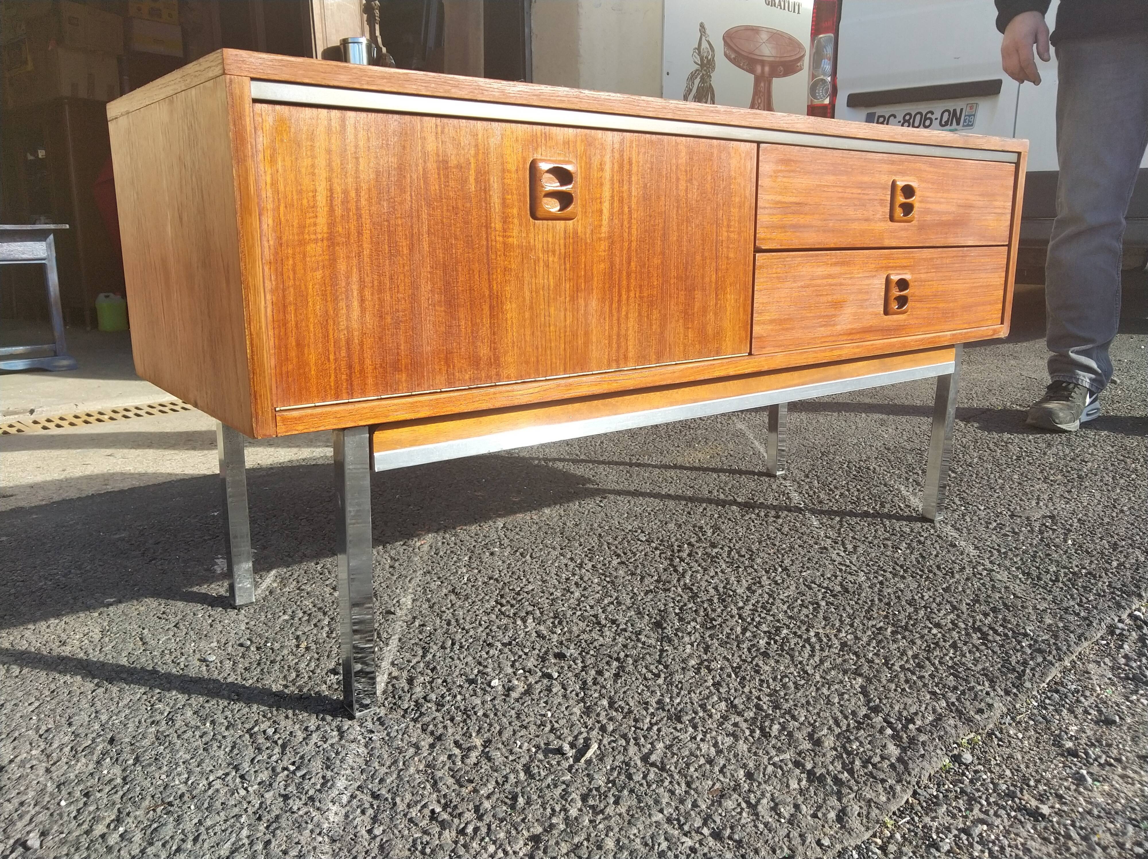 Teak sideboard or chest of drawers, 1960s