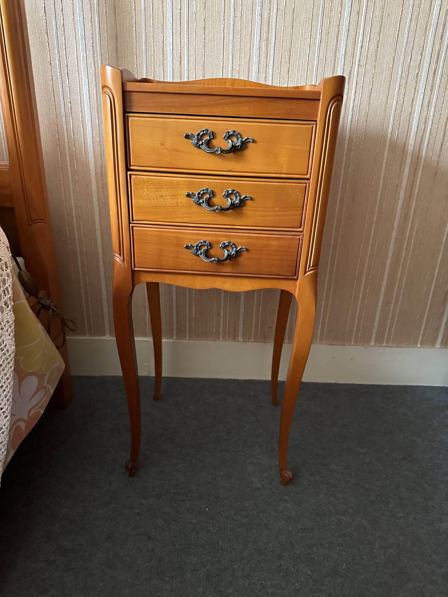 Bedside tables - Louis XV style in wood, 1960s - 1 set of 2 tables