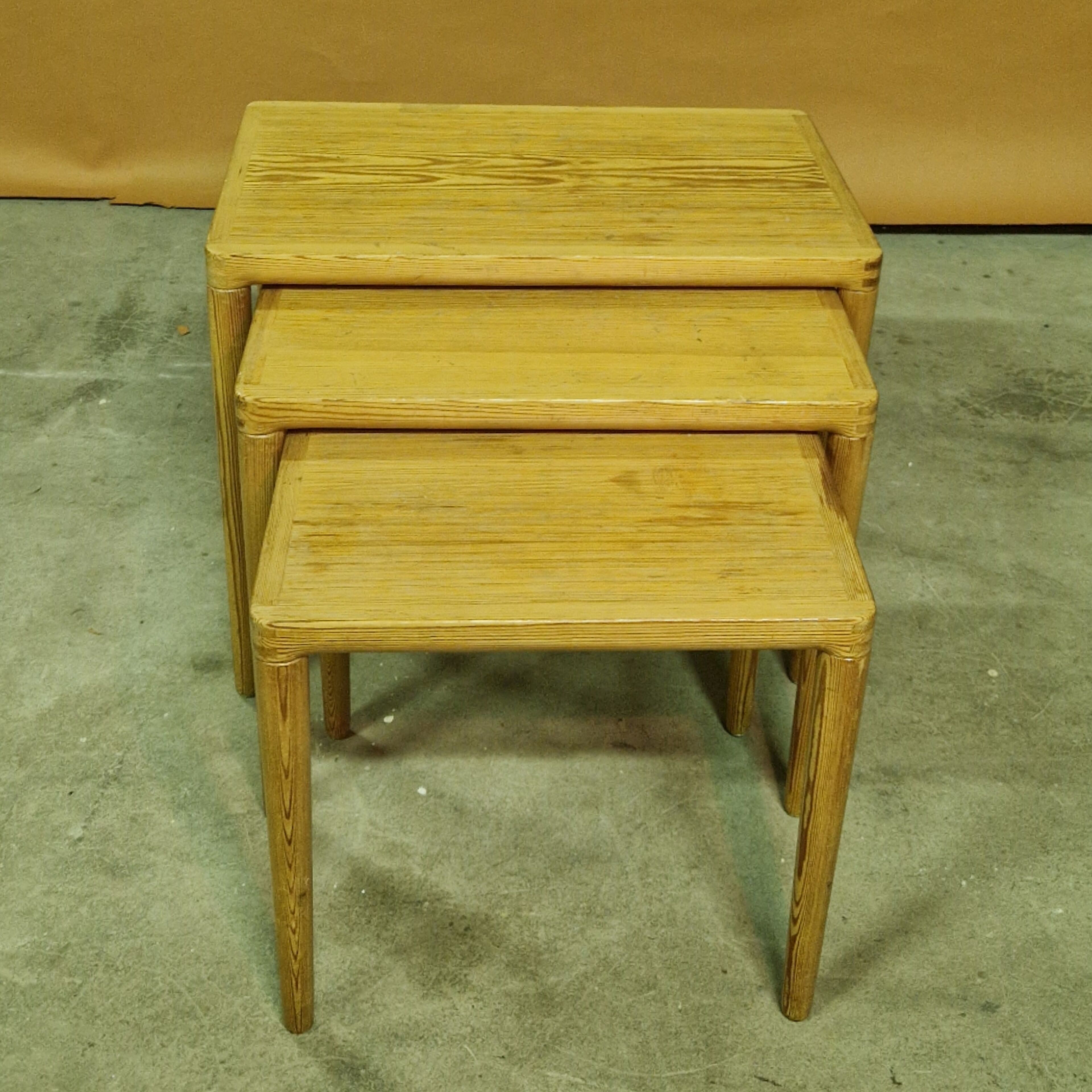 Set of three mid century nesting tables, Sweden 1960s