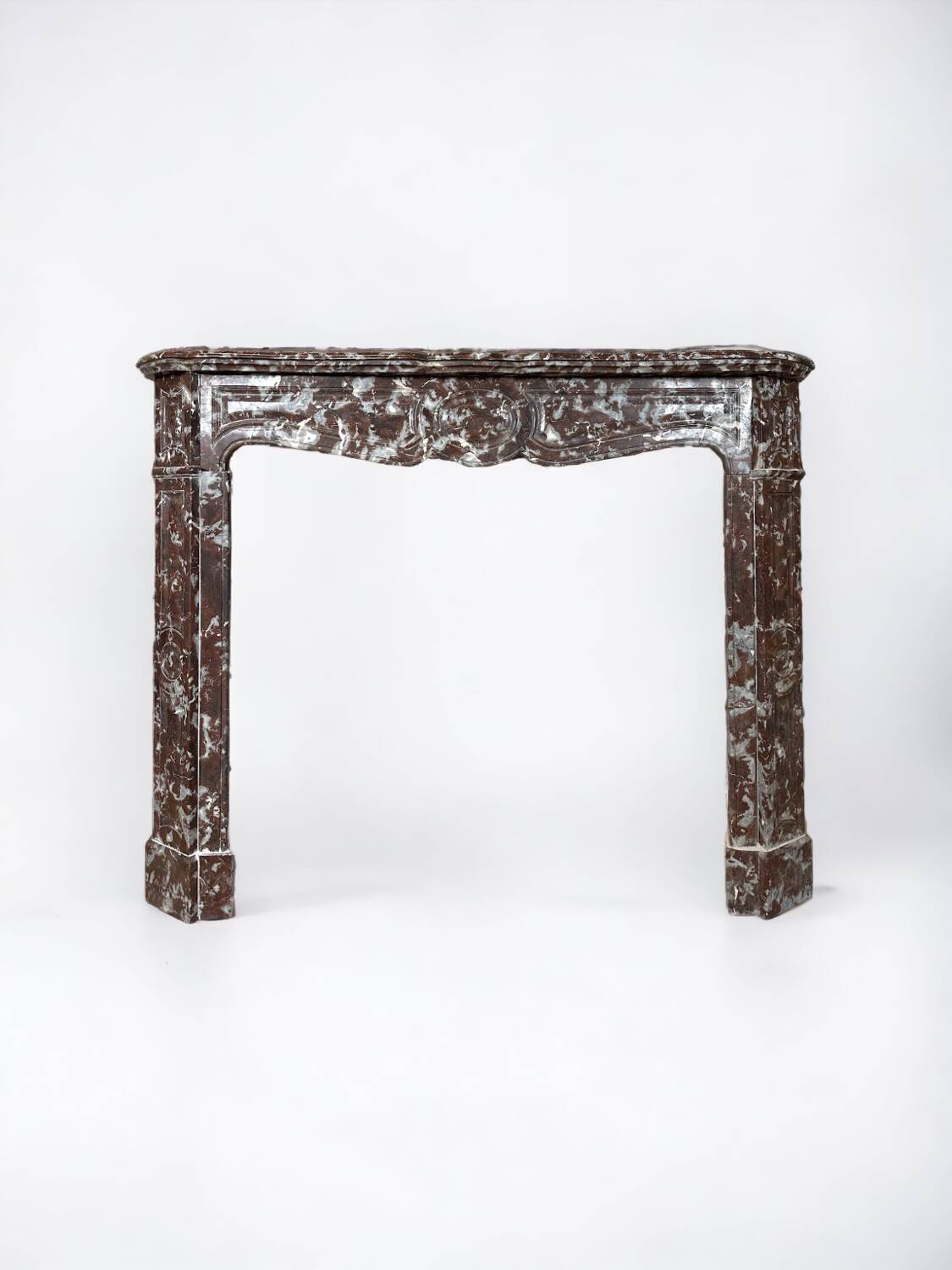Red marble fireplace late 19th century