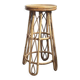 Vintage sculptural rattan bar stool, Japan, 1970s