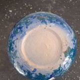 Vase signed Louis Dage 1920s or 1930s marbled blue green effect and gilding