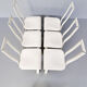 Antonello Mosca ‘royal’ white leather high back chairs for Ycami set/6
