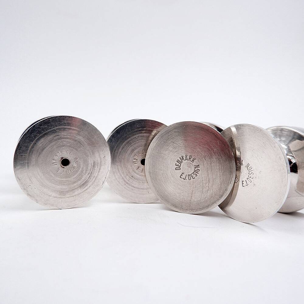 Set of 4 miniature candle holders by Erik Jörgensen, Denmark, 1950s.