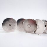 Set of 4 miniature candle holders by Erik Jörgensen, Denmark, 1950s.