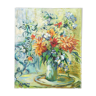 Oil on canvas "Bouquet of flowers" signed by Mr. Delpy
