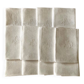 12 PJ monogrammed napkins