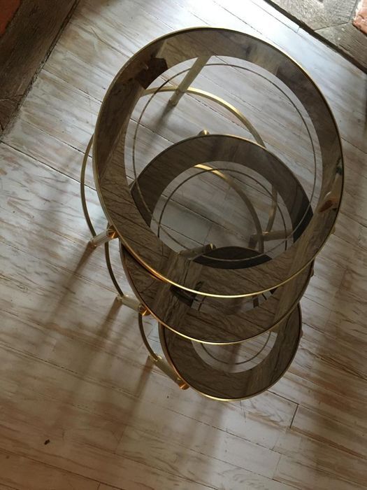 Table gigognes en bronze