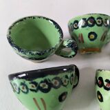 6 mini HB Quimper cups, bright green