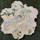 Limoges porcelain oyster plate BH, Art Nouveau botanical decoration.