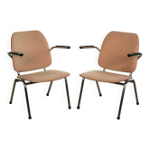 Gispen armchairs by Martin de Wit on Chrome Steel Frame w. Bakelite Armrest