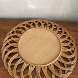 Rattan mirror