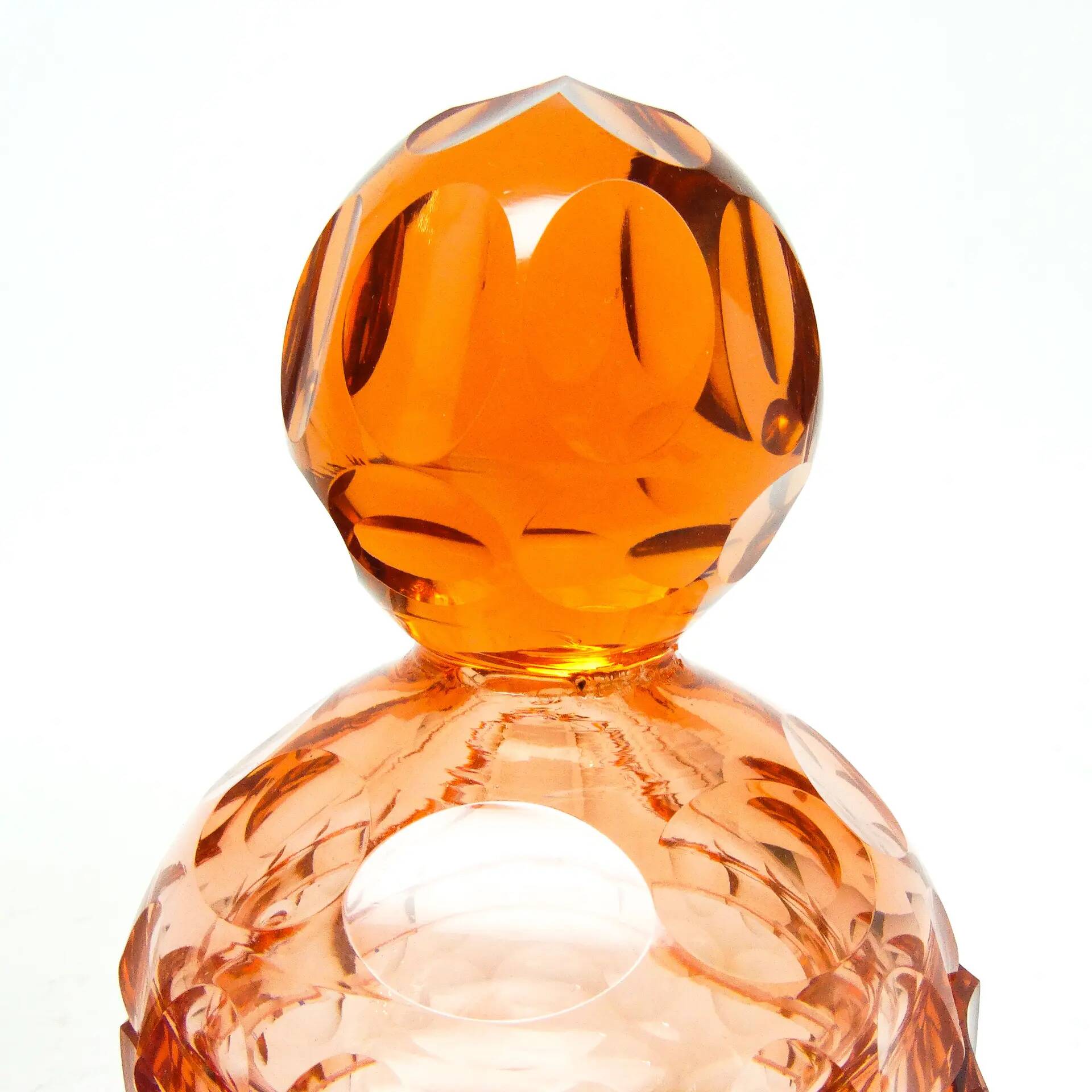 Art Deco bonbonniere, crystal, Moser, Czechoslovakia, 1930s