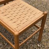Set of 4 solid vintage brutalist chairs