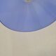 Conical pendant light in blue opaline glass