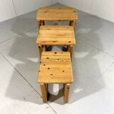 Pine nesting tables in Rainer Daumiller style, 1970’s
